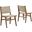 Saoirse Woven Rope Wood Dining Side Chair In Natural Walnut