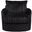Sarco Corduroy Upholstered Swivel Accent Arm Chair In Black