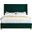 Savan Velvet King Bed In Green
