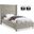Savan Velvet Twin Bed In Cream