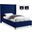 Savan Velvet Twin Bed In Navy