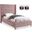 Savan Velvet Twin Bed In Pink