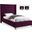 Savan Velvet Twin Bed In Purple