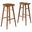 Saville Backless Wood Bar Stool Set of 2 In Walnut