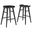 Saville Backless Wood Counter Stool Set of 2 In Black