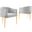 Savour Tufted Performance Velvet Accent Chairs - Set of 2 In Light Gray