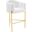 Savour Tufted Performance Velvet Bar Stool In White