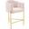 Savour Tufted Performance Velvet Counter Stool In Pink