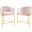 Savour Tufted Performance Velvet Counter Stool Set of 2 In Pink