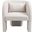 Sawyer Chenille Fabric Accent Chair In Cream