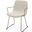 Sawyer Ii Beige Fabric Wrap Gold Metal Frame Dining Chair