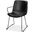 Sawyer Ii Black Faux-Leather Seat Black Iron Frame Dining Chair