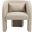 Sawyer Weaved Polyester Fabric Accent Chair In Beige