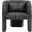 Sawyer Weaved Polyester Fabric Accent Chair In Black