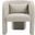 Sawyer Weaved Polyester Fabric Accent Chair In Cream