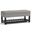 Saxon Solid Hardwood Storage Ottoman Bench In Dove Grey