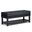 Saxon Solid Hardwood Storage Ottoman Bench In Midnight Black
