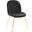Scoop Gold Stainless Steel Leg Performance Velvet Dining Chair In Black