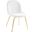 Scoop Gold Stainless Steel Leg Performance Velvet Dining Chair In White