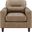 Scotland Faux Leather Upholstered Track Arm Chair In Brown
