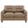Scotland Faux Leather Upholstered Track Arm Loveseat In Brown