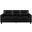 Scotland Faux Leather Upholstered Track Arm Sofa In Black