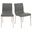 Scott Side Chair Set of 2 In Gray and Brushed Stainless Steel