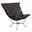 Scroll Puff Chair Avanti Titanium Frame In Black