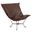 Scroll Puff Chair Avanti Titanium Frame In Pecan