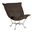 Scroll Puff Chair Bella Titanium Frame In Chocolate