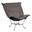 Scroll Puff Chair Bella Titanium Frame In Pewter