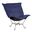 Scroll Puff Chair Bella Titanium Frame In Royal