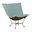 Scroll Puff Chair Sterling Titanium Frame In Breeze
