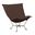 Scroll Puff Chair Sterling Titanium Frame In Chocolate