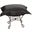 Scroll Puff Ottoman Avanti Titanium Frame In Black