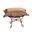 Scroll Puff Ottoman Avanti Titanium Frame In Bronze