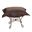 Scroll Puff Ottoman Avanti Titanium Frame In Pecan