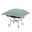 Scroll Puff Ottoman Sterling Titanium Frame In Breeze