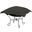 Scroll Puff Ottoman Sterling Titanium Frame In Charcoal