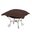 Scroll Puff Ottoman Sterling Titanium Frame In Chocolate