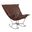 Scroll Puff Rocker Avanti Titanium Frame In Pecan