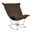 Scroll Puff Rocker Bella Titanium Frame In Chocolate
