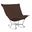 Scroll Puff Rocker Sterling Titanium Frame In Chocolate