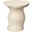 Sculpt Fiber Glass Side Table In Cream White