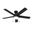 Sea Point 52 Inch WeatherMax Indoor/Outdoor Ceiling Fan with LED Light Kit and Pull Chain In Matte Black