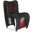Seat Belt Dining Chair In Black and Red