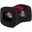 Seat Belt Ottoman In Black and Red