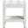 Sebastian Grasscloth Scalloped End Table with Open Shelf Storage In White