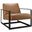 Seg Vegan Leather Upholstered Vinyl Accent Chair