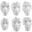 Self-Portrait Mask Wall Decor Set of 6 In White